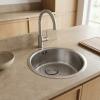 Pure.Sink Rondo Stainless Steel Round Sink—Flush-Mount, Under-Mount, and Over-Mount, 37 cm PRN38-02